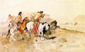 attack on muleteers 1895 Charles Marion Russell American Indians
